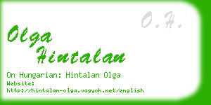 olga hintalan business card